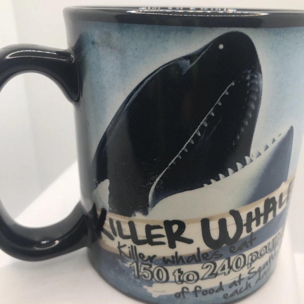 KILLER WHALE COFFEE MUG. SEAWORLD COFFEE TEA CUP Deco  Mug